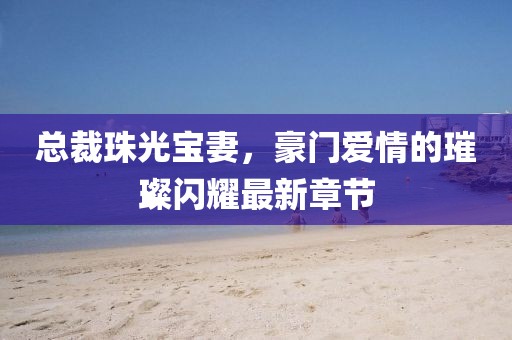 總裁珠光寶妻，豪門愛情的璀璨閃耀最新章節