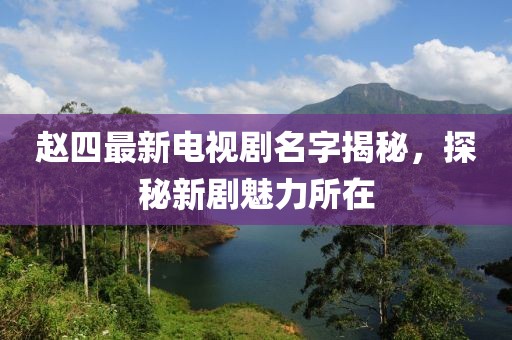 趙四最新電視劇名字揭秘，探秘新劇魅力所在