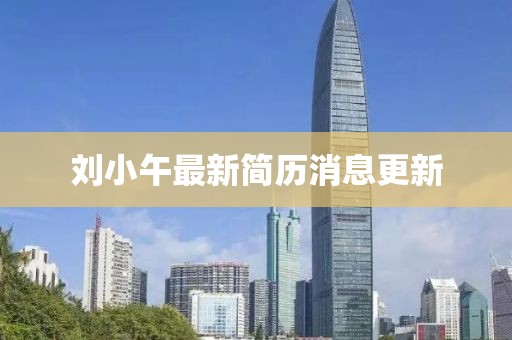 劉小午最新簡歷消息更新