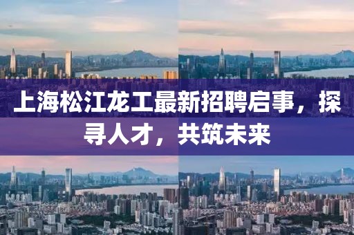 上海松江龍工最新招聘啟事，探尋人才，共筑未來(lái)