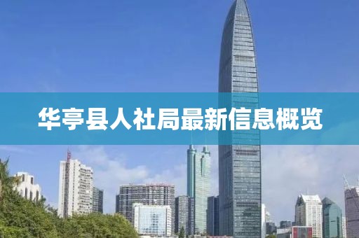 華亭縣人社局最新信息概覽