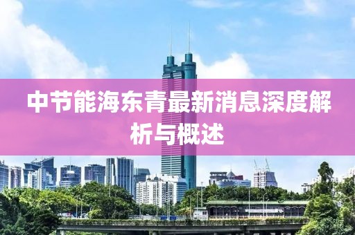 中節能海東青最新消息深度解析與概述