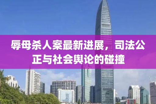 辱母殺人案最新進展，司法公正與社會輿論的碰撞