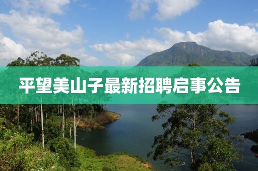 平望美山子最新招聘啟事公告