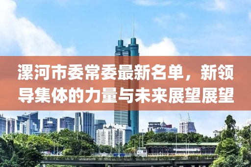 漯河市委常委最新名單，新領(lǐng)導集體的力量與未來展望展望