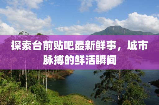 探索臺前貼吧最新鮮事，城市脈搏的鮮活瞬間