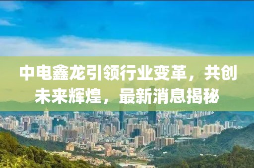 中電鑫龍引領(lǐng)行業(yè)變革，共創(chuàng)未來輝煌，最新消息揭秘