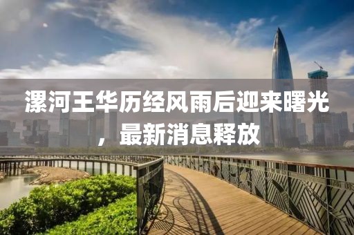 漯河王華歷經(jīng)風(fēng)雨后迎來曙光，最新消息釋放