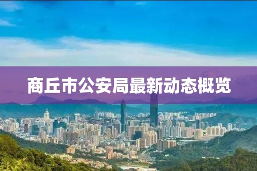 商丘市公安局最新動態概覽