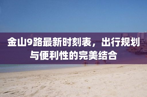 金山9路最新時刻表，出行規劃與便利性的完美結合