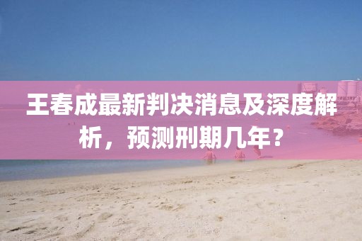 王春成最新判決消息及深度解析，預(yù)測(cè)刑期幾年？