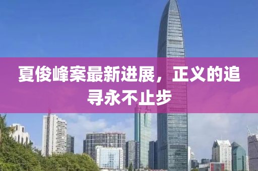 夏俊峰案最新進展，正義的追尋永不止步