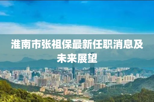 淮南市張祖保最新任職消息及未來展望