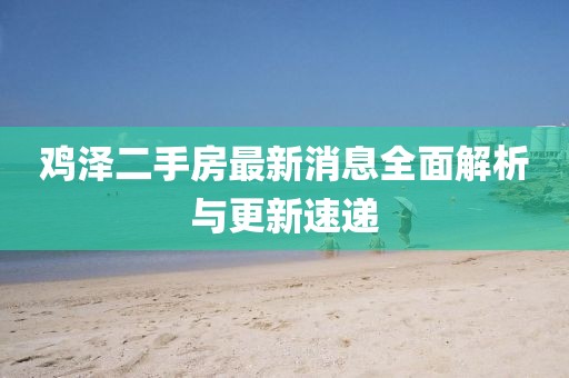 雞澤二手房最新消息全面解析與更新速遞