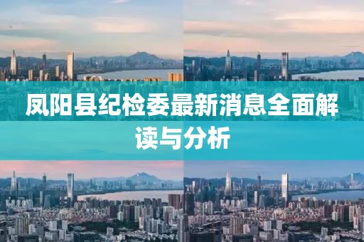 鳳陽(yáng)縣紀(jì)檢委最新消息全面解讀與分析