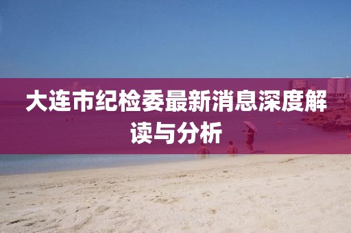 大連市紀檢委最新消息深度解讀與分析