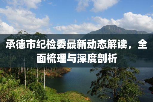 承德市紀檢委最新動態解讀，全面梳理與深度剖析