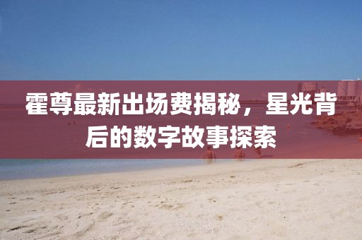 霍尊最新出場費揭秘，星光背后的數(shù)字故事探索