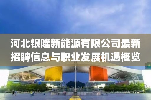 河北銀隆新能源有限公司最新招聘信息與職業發展機遇概覽