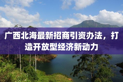 廣西北海最新招商引資辦法，打造開放型經(jīng)濟(jì)新動(dòng)力
