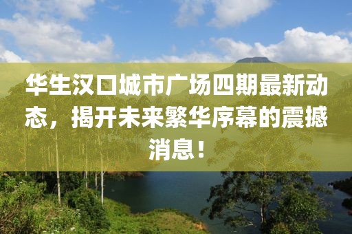 華生漢口城市廣場(chǎng)四期最新動(dòng)態(tài)，揭開未來繁華序幕的震撼消息！