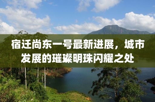 宿遷尚東一號最新進展，城市發展的璀璨明珠閃耀之處