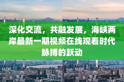 深化交流，共融發(fā)展，海峽兩岸最新一期視頻在線觀看時(shí)代脈搏的躍動(dòng)