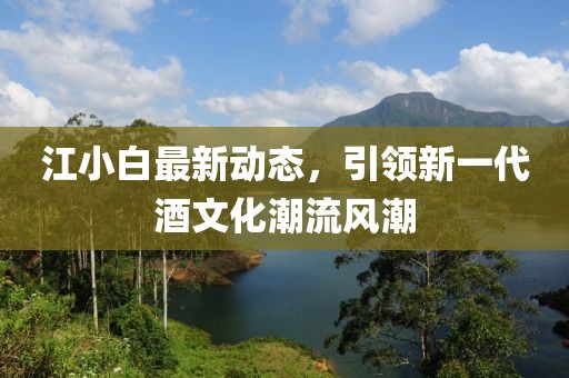 江小白最新動態(tài)，引領(lǐng)新一代酒文化潮流風(fēng)潮