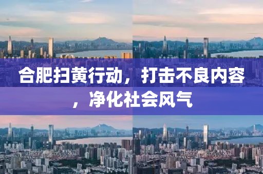 合肥掃黃行動，打擊不良內容，凈化社會風氣