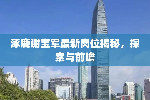 涿鹿謝寶軍最新崗位揭秘，探索與前瞻