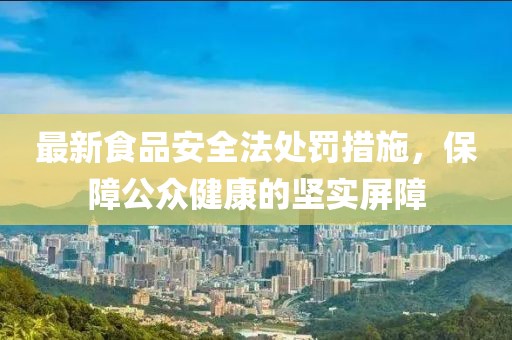 最新食品安全法處罰措施，保障公眾健康的堅實屏障