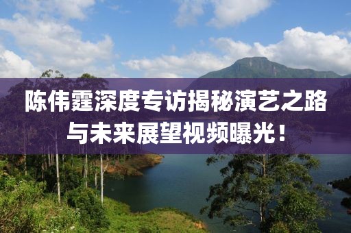 陳偉霆深度專訪揭秘演藝之路與未來(lái)展望視頻曝光！