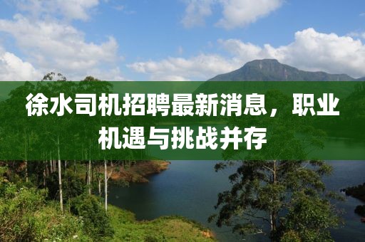 徐水司機招聘最新消息，職業(yè)機遇與挑戰(zhàn)并存