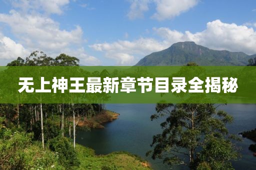 無上神王最新章節(jié)目錄全揭秘