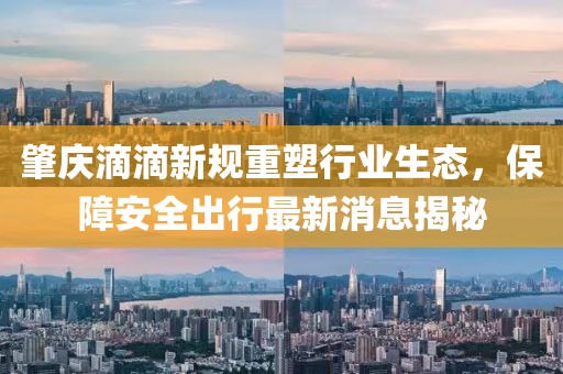肇慶滴滴新規(guī)重塑行業(yè)生態(tài)，保障安全出行最新消息揭秘