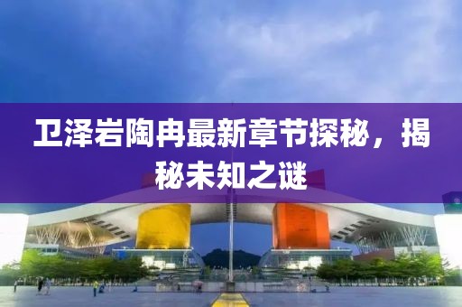 衛澤巖陶冉最新章節探秘，揭秘未知之謎