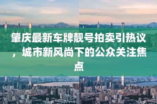 肇慶最新車牌靚號拍賣引熱議，城市新風尚下的公眾關注焦點